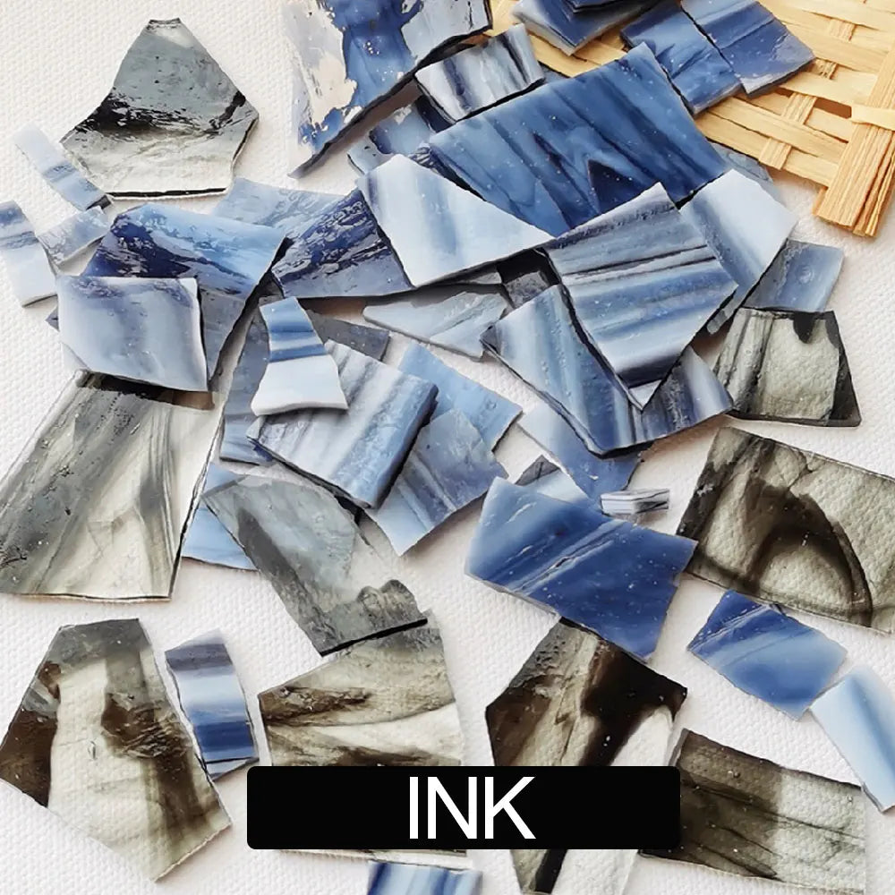 Stained Glass Mosaic Tile Set | 20 Color Options | Art Supplies