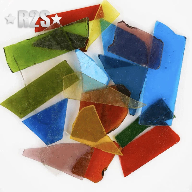 Stained Glass Mosaic Tile Set | 20 Color Options | Art Supplies