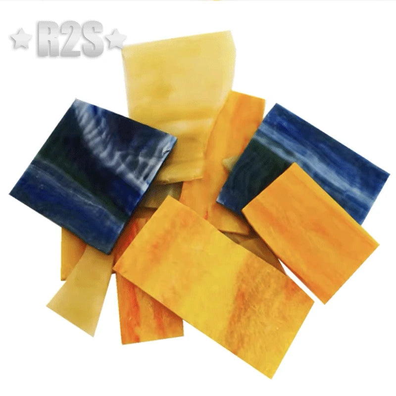 Stained Glass Mosaic Tile Set | 20 Color Options | Art Supplies
