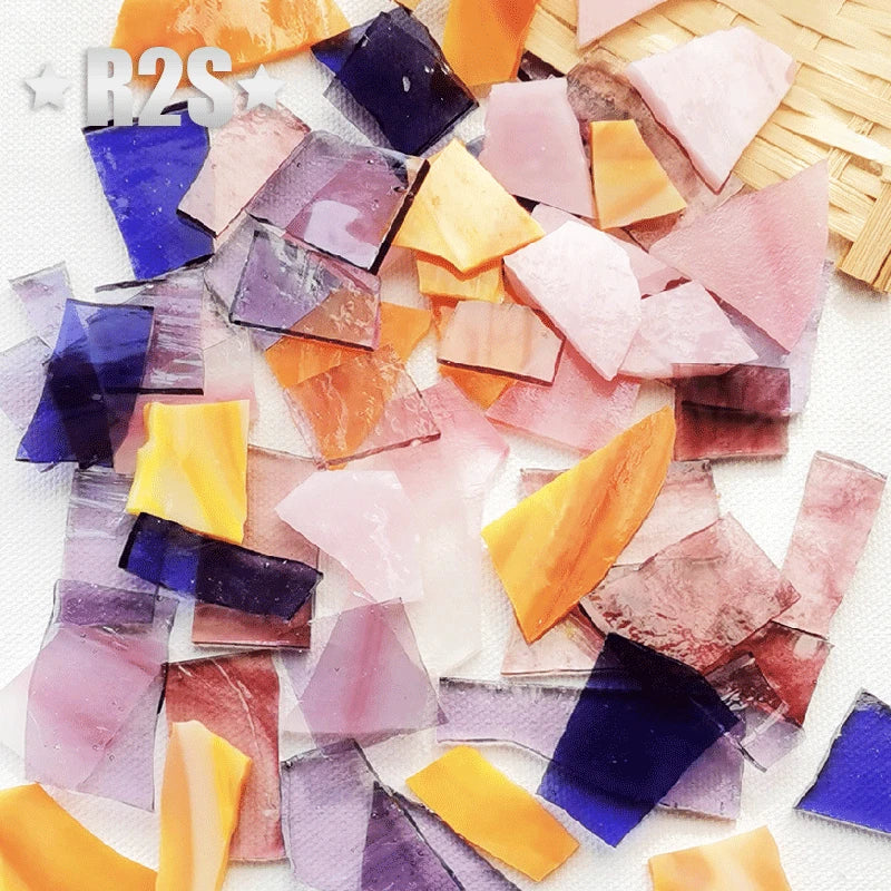 Stained Glass Mosaic Tile Set | 20 Color Options | Art Supplies