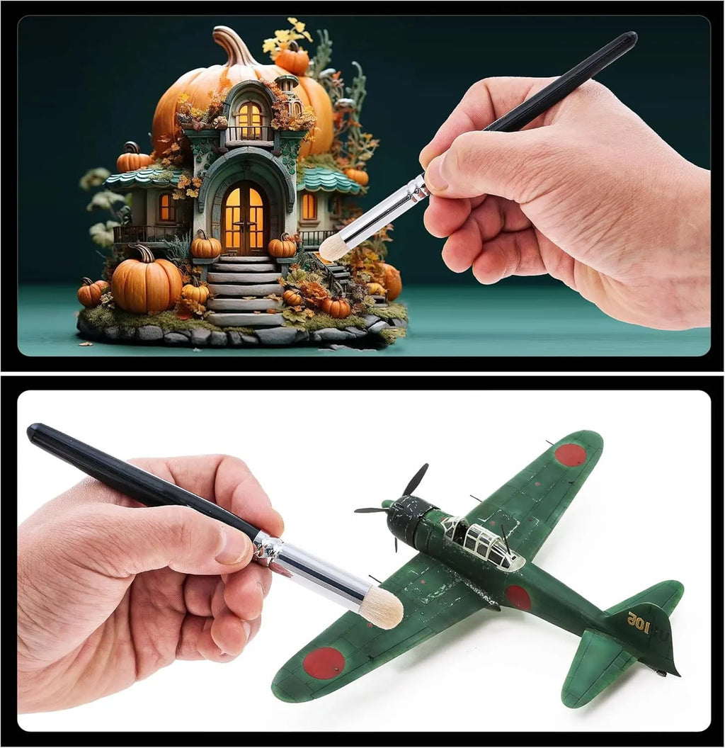 3-Piece Hobby Miniature Paint Brush Kit for Detail Work