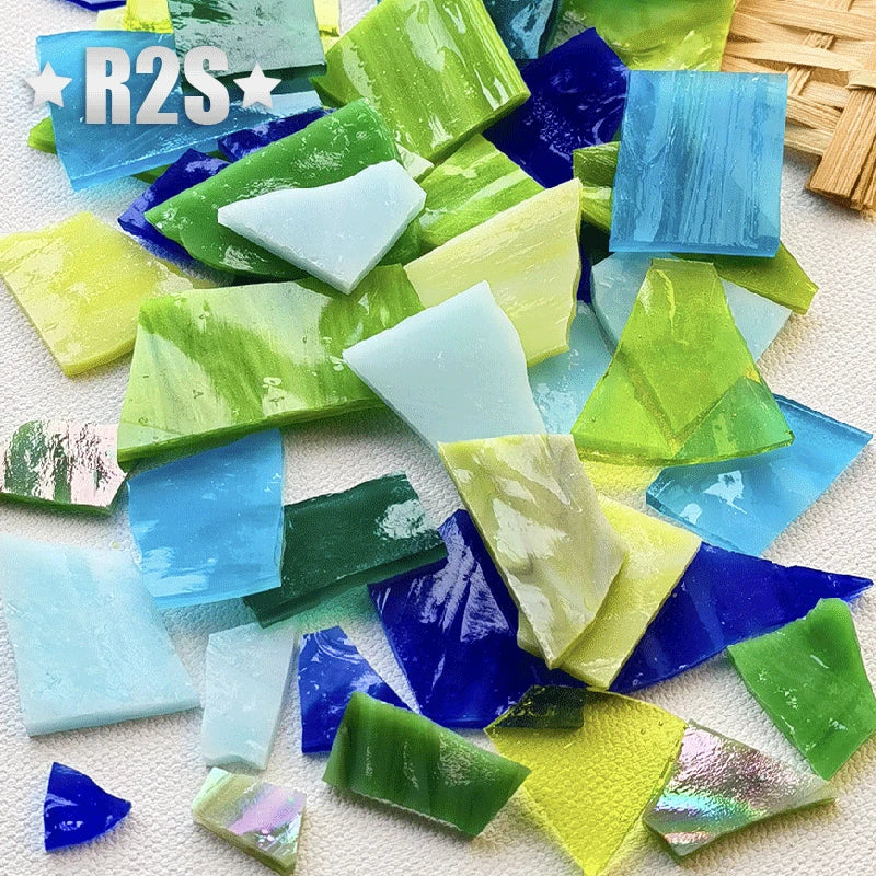 Stained Glass Mosaic Tile Set | 20 Color Options | Art Supplies