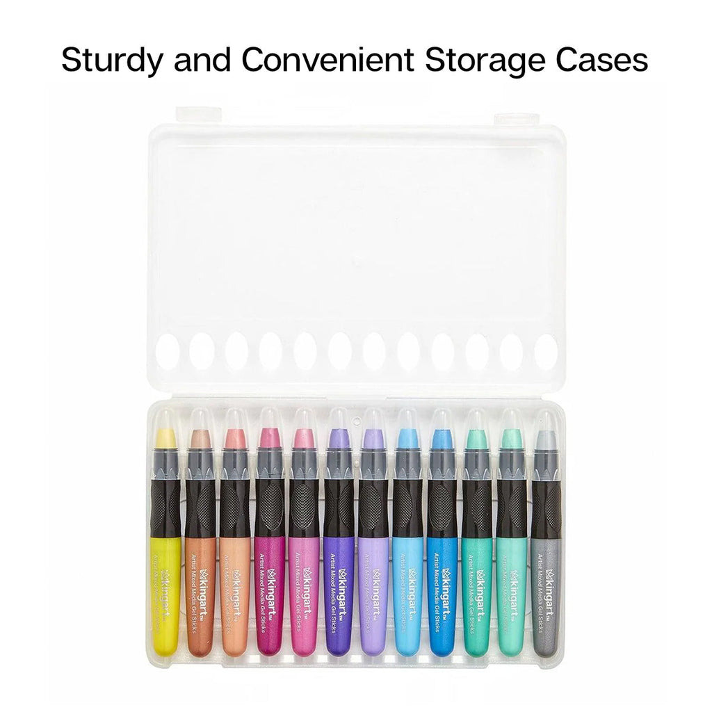 Mixed Media Gel Stick Crayons – 12 Metallic Colors