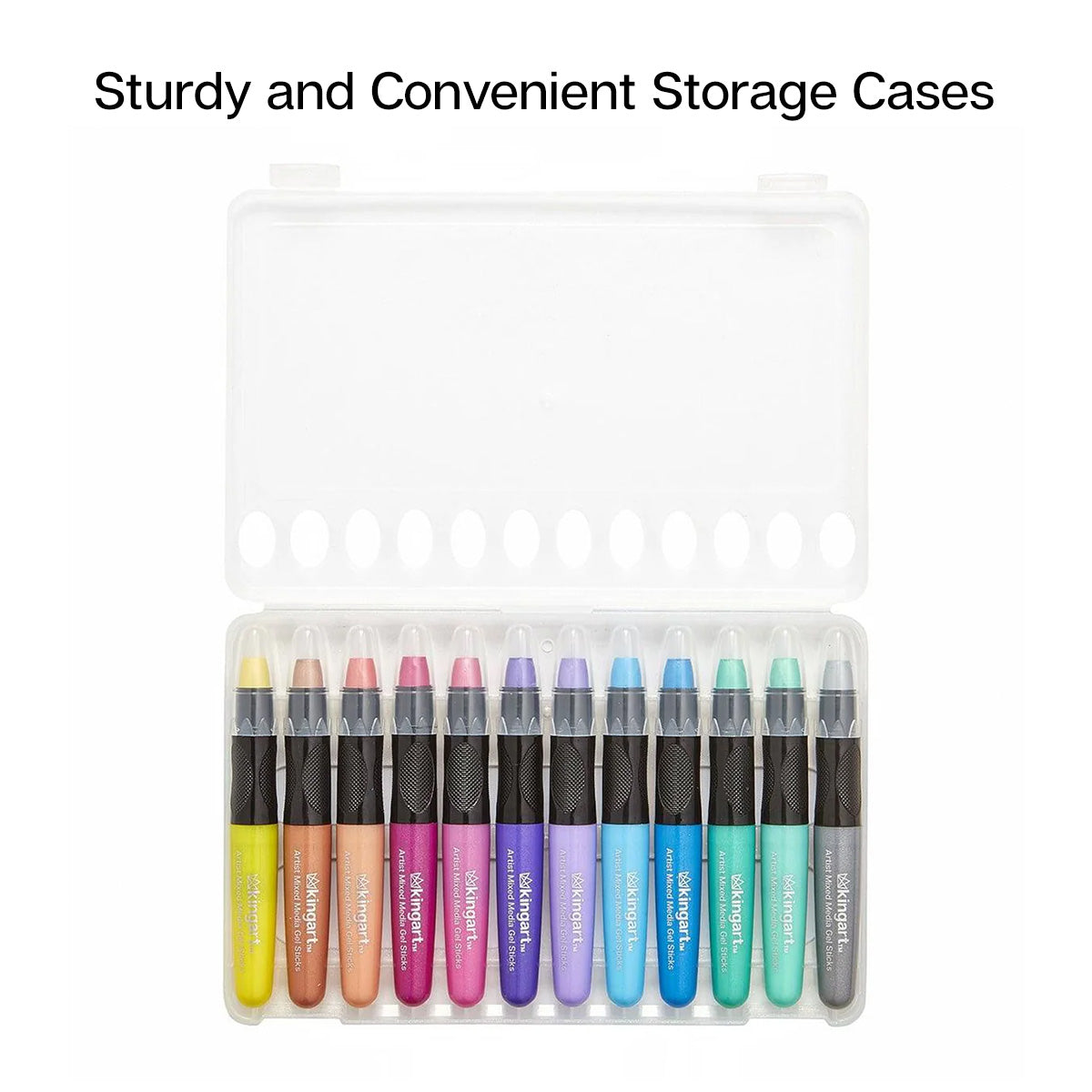 Mixed Media Gel Stick Crayons – 12 Metallic Colors