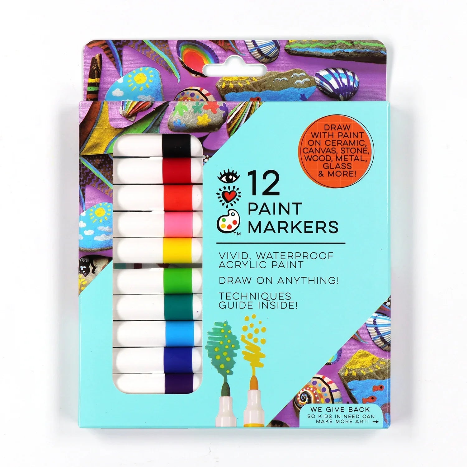 12 Acrylic Paint Markers – Permanent Art Pens for All Surfaces