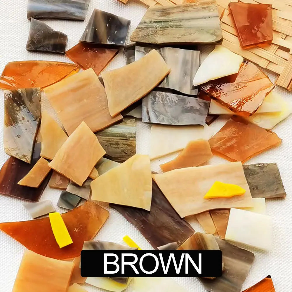 Stained Glass Mosaic Tile Set | 20 Color Options | Art Supplies