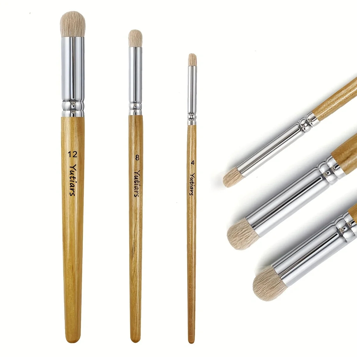 3-Piece Hobby Miniature Paint Brush Kit for Detail Work