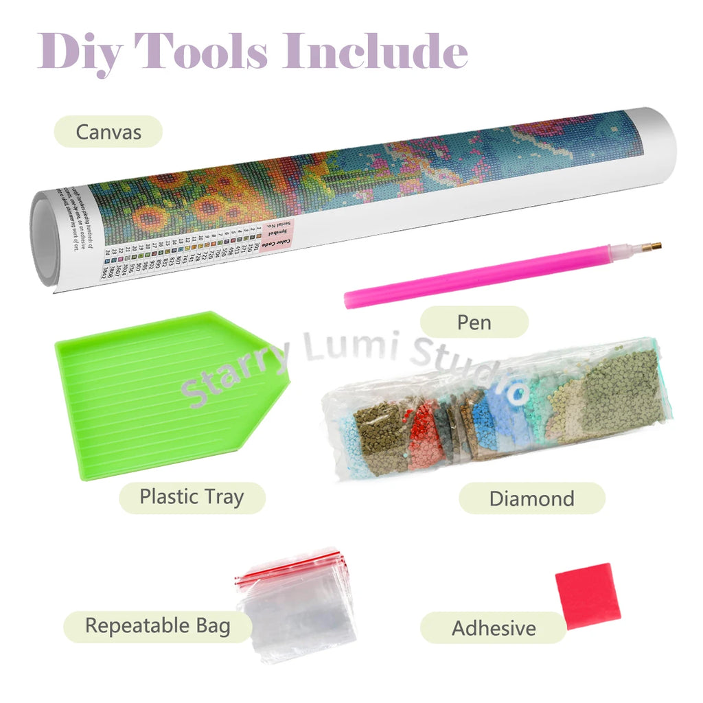 Diamond Painting Animals Kit – DIY Gem Art for Kids & Adults