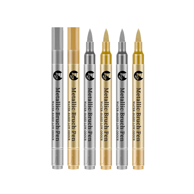 Gold & Silver Paint Marker Pens – 2 to 12 Pack