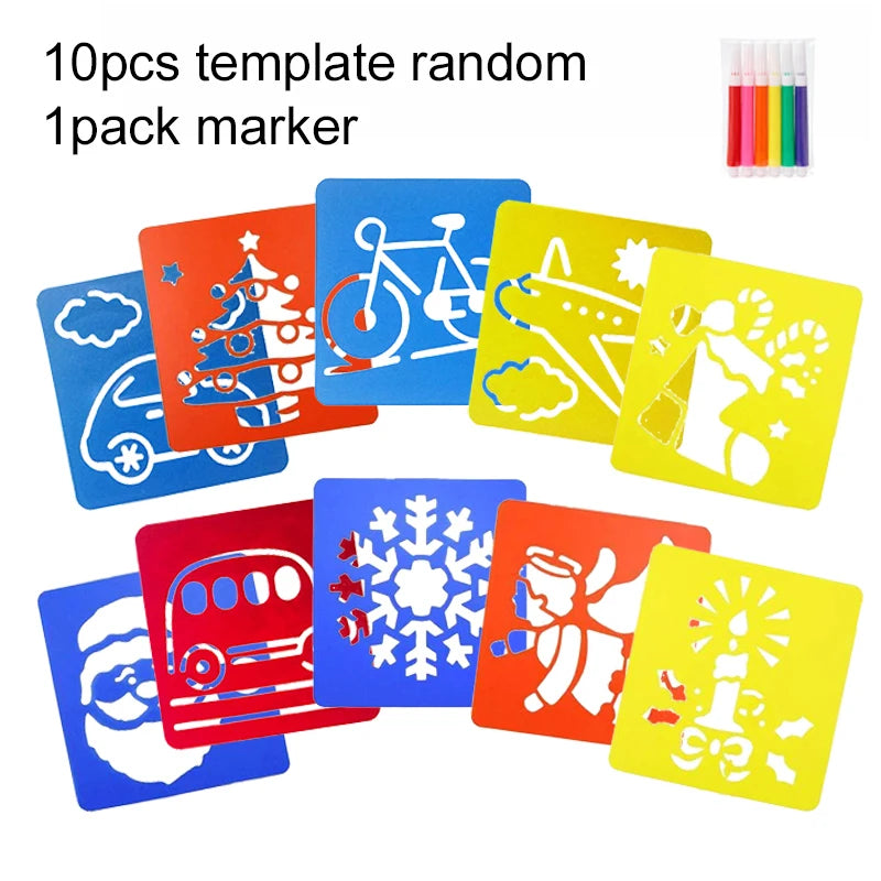 Painting Templates Set – 10 or 20 Piece Stencil Kit for Art