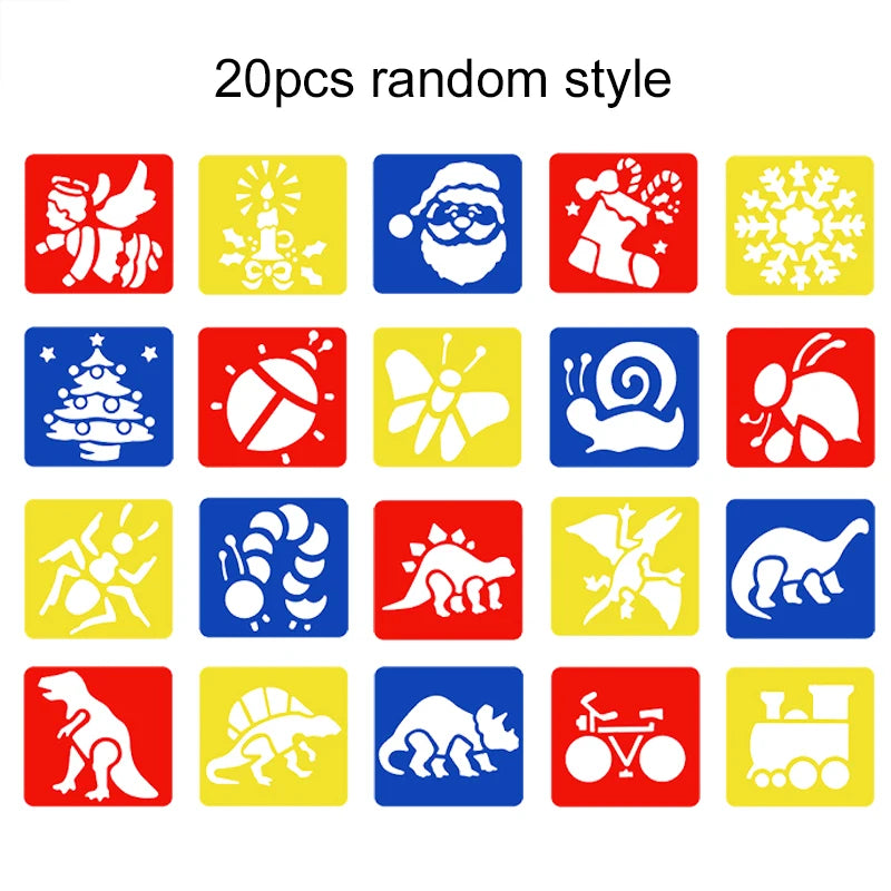 Painting Templates Set – 10 or 20 Piece Stencil Kit for Art