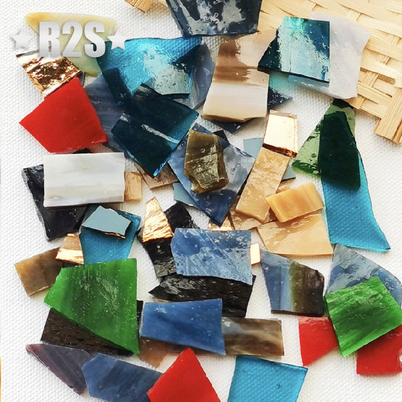 Stained Glass Mosaic Tile Set | 20 Color Options | Art Supplies