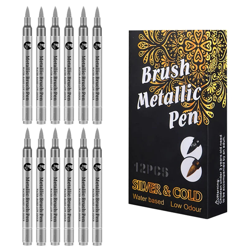 Gold & Silver Paint Marker Pens – 2 to 12 Pack