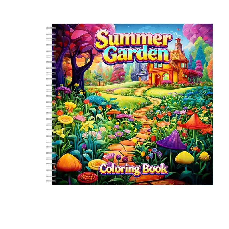 Tea in the Gardens Adult Coloring Book | 16 Style Options | Relaxing Art