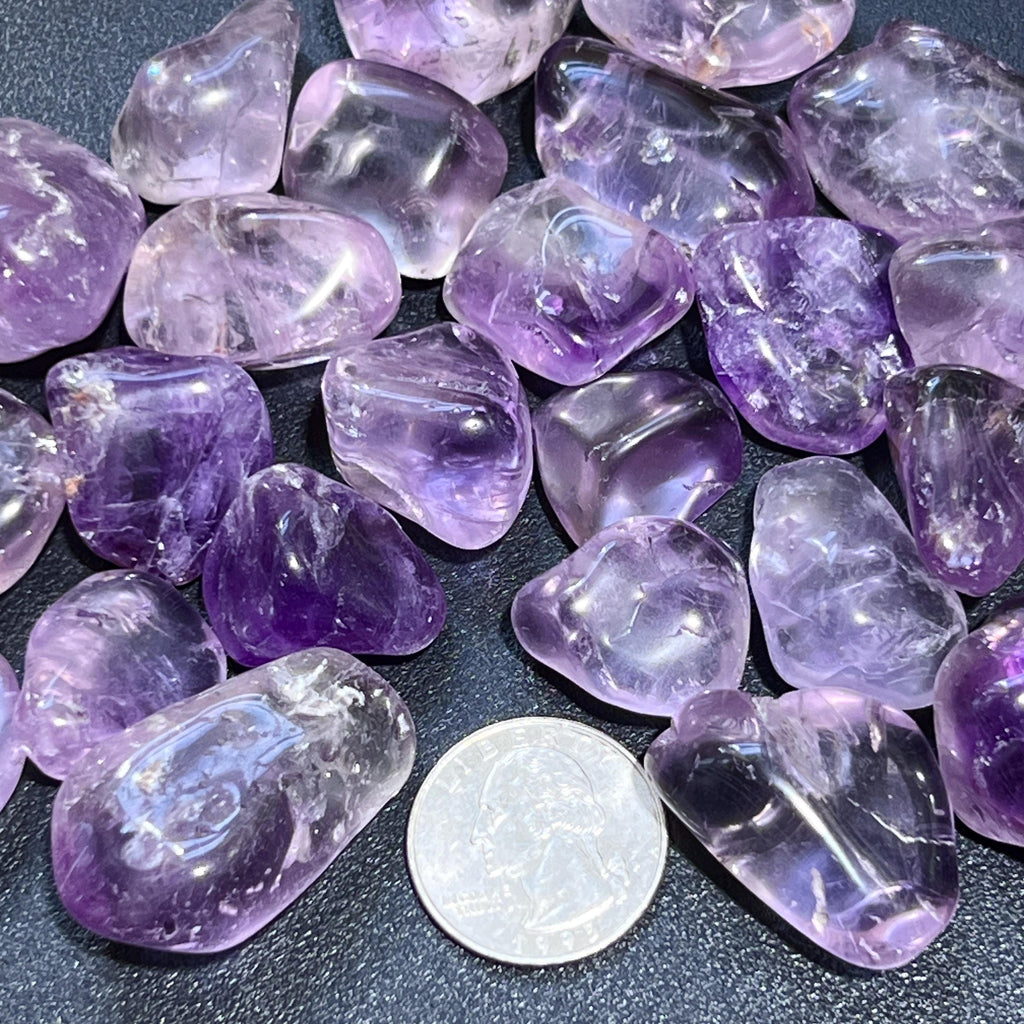 Purple Amethyst Tumbled Crystals Wholesale | Imagination Station