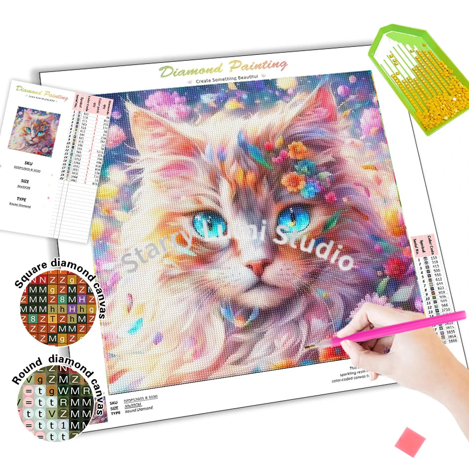 Diamond Painting Animals Kit – DIY Gem Art for Kids & Adults