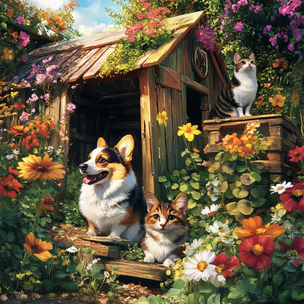 Diamond Painting Animals Kit – DIY Gem Art for Kids & Adults