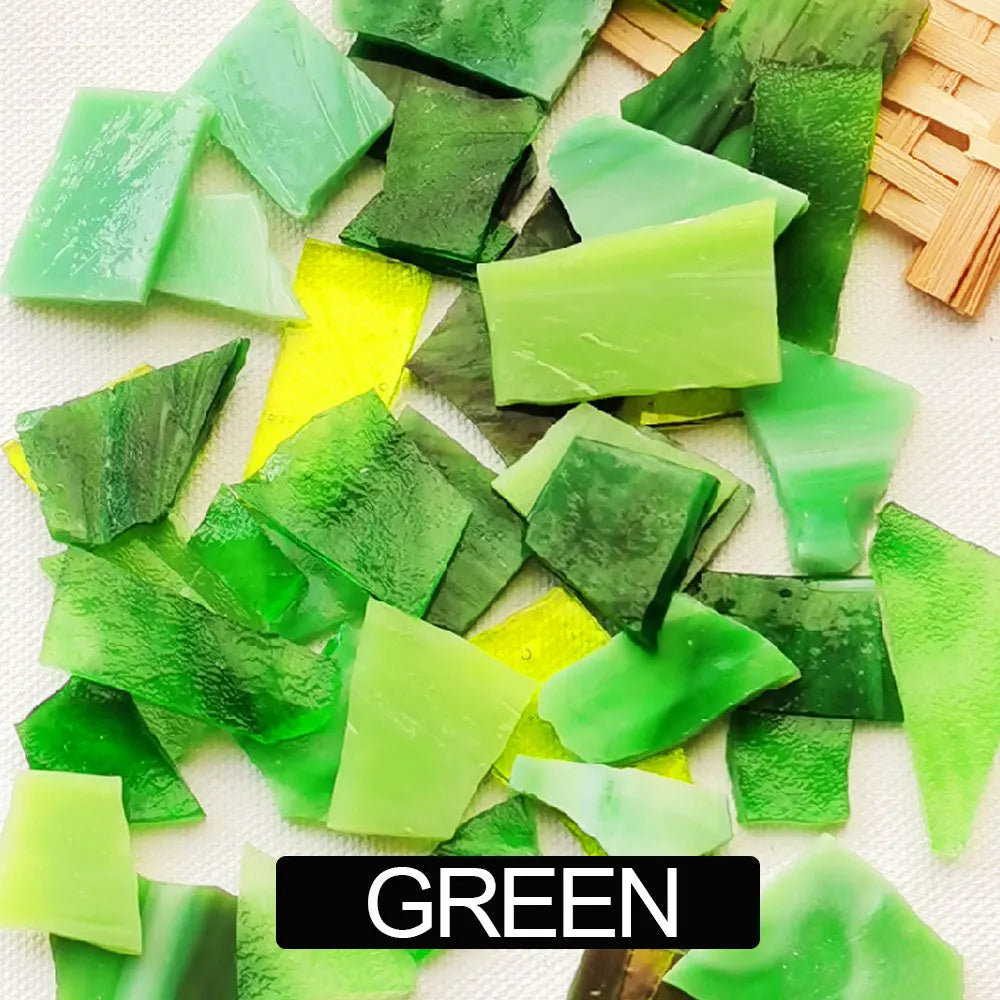 Stained Glass Mosaic Tile Set | 20 Color Options | Art Supplies