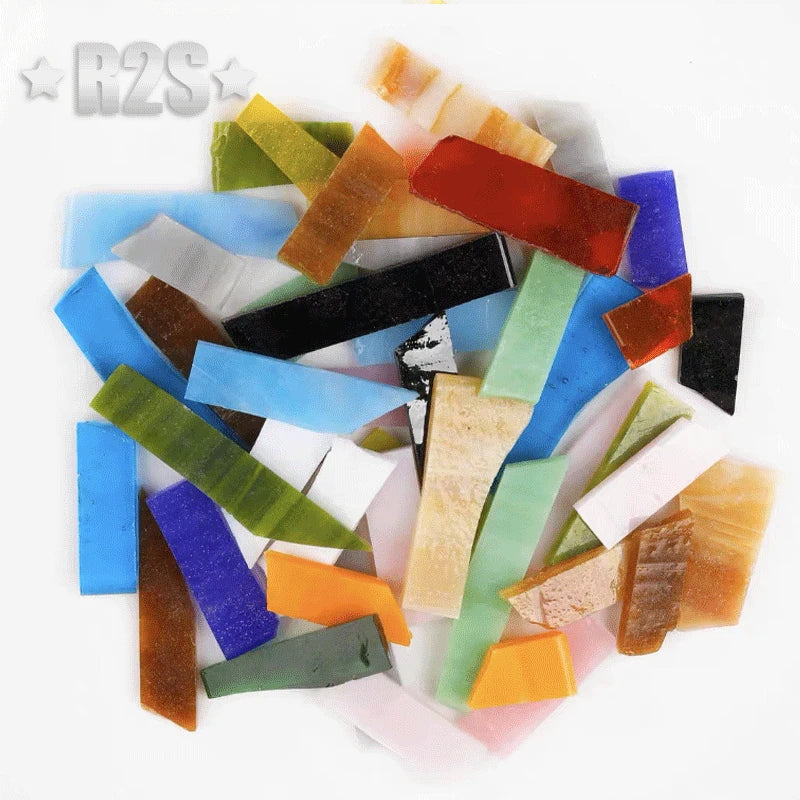 Stained Glass Mosaic Tile Set | 20 Color Options | Art Supplies