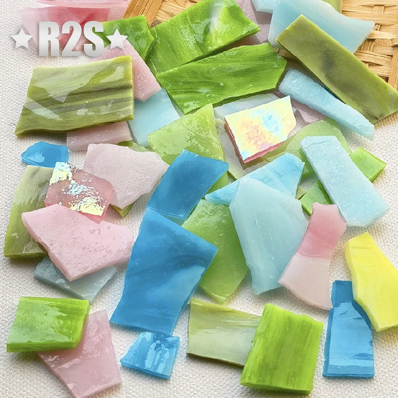 Stained Glass Mosaic Tile Set | 20 Color Options | Art Supplies