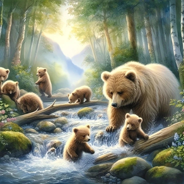 Diamond Painting Animals Kit – DIY Gem Art for Kids & Adults