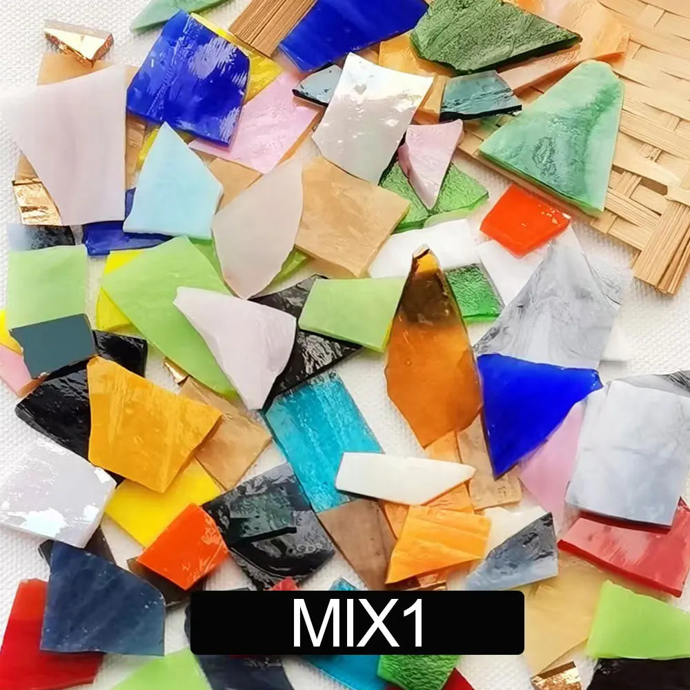 Stained Glass Mosaic Tile Set | 20 Color Options | Art Supplies