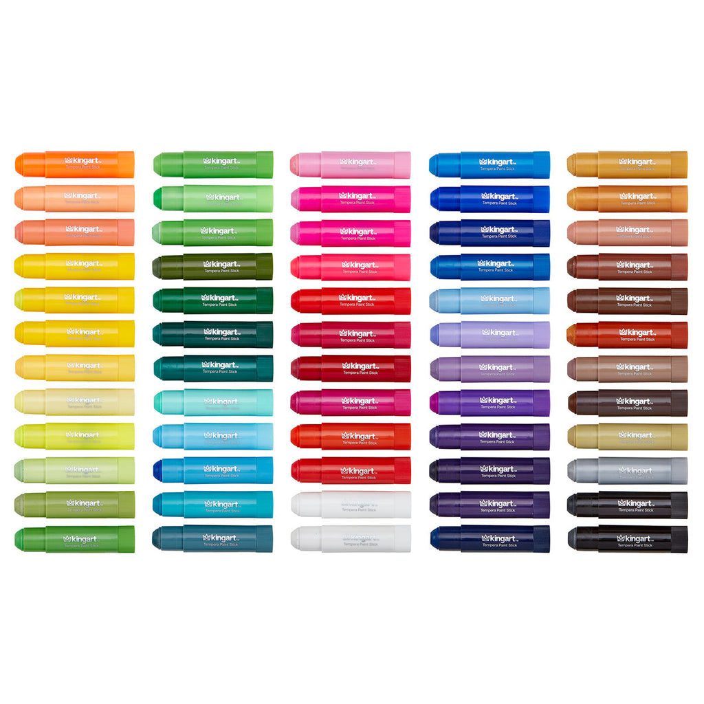 Tempera Paint Sticks – 60 Colors for Kids & Classroom Art