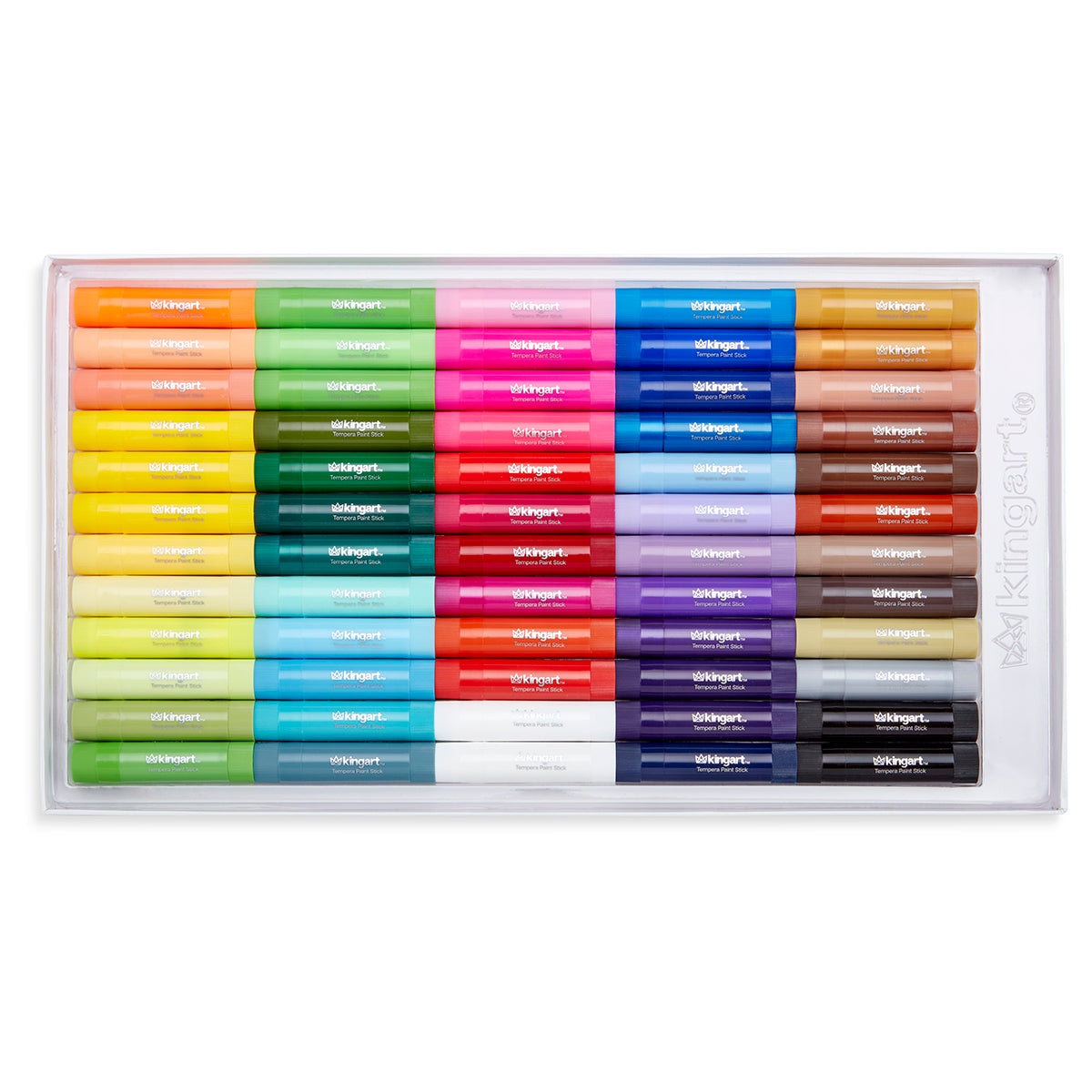 Tempera Paint Sticks – 60 Colors for Kids & Classroom Art