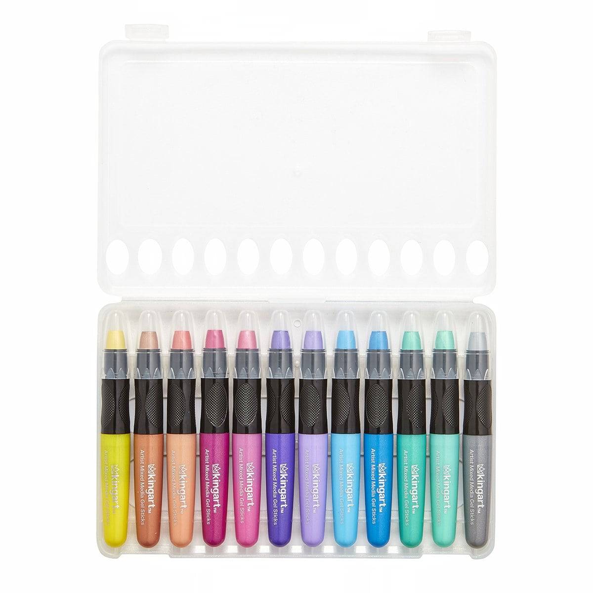 Mixed Media Gel Stick Crayons – 12 Metallic Colors