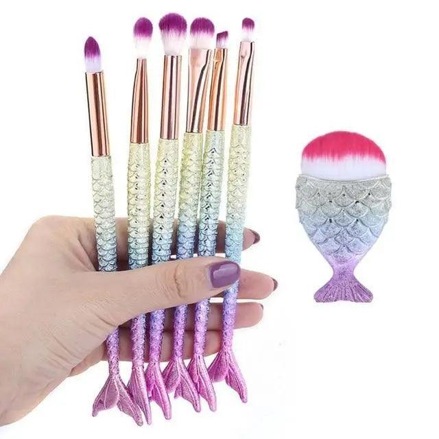 Mermaid Glow Makeup Brush Set | Imagination Station