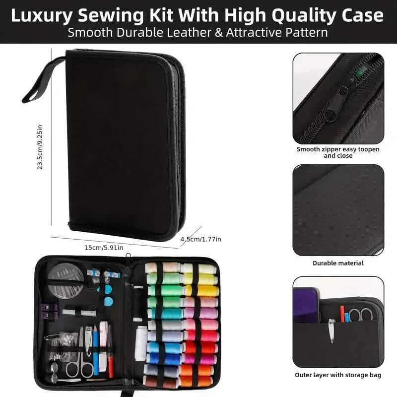 Sewing Kit With 100 Sewing Supplies And Accessories - 24-Color Threads - Imagination station